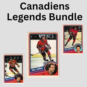 Vintage Canadiens Legends Hockey Card Bundle (O-Pee-Chee)